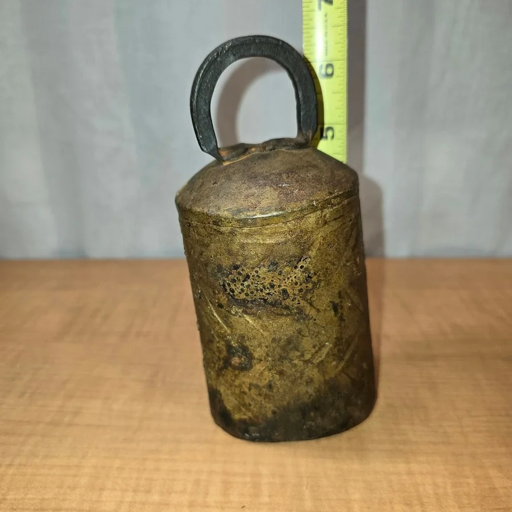 Cow Sheep Brass Bell Antique Vintage Primitive Large 5